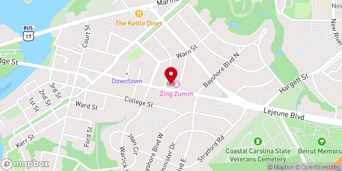 Map showing location of New Rivers Ministries