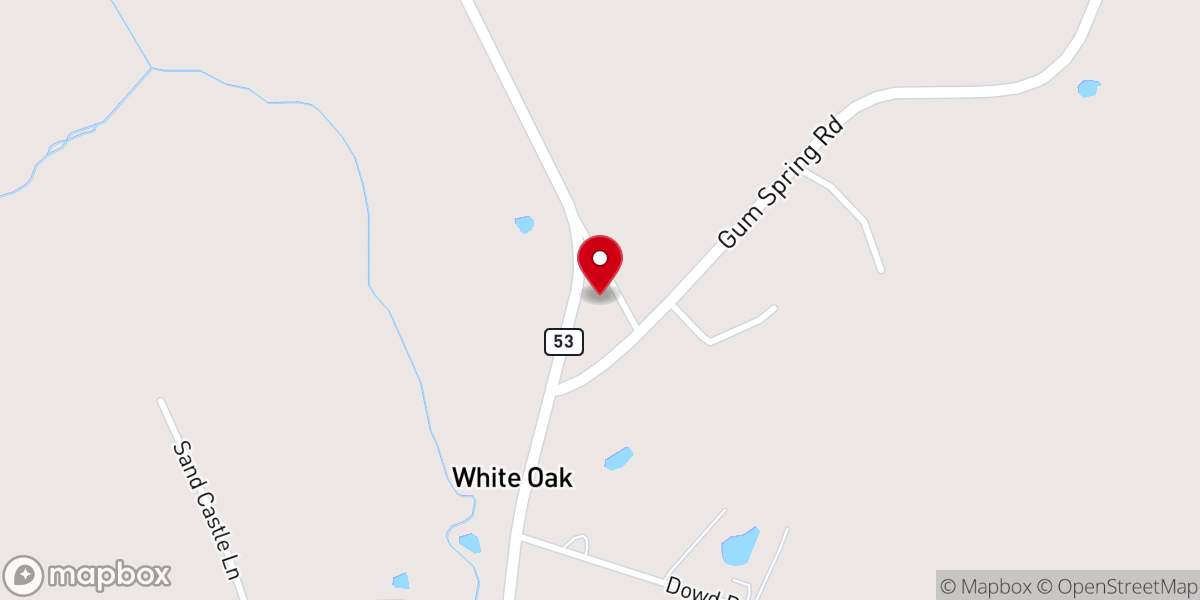 Map showing location of Bethlehem United Methodist Church