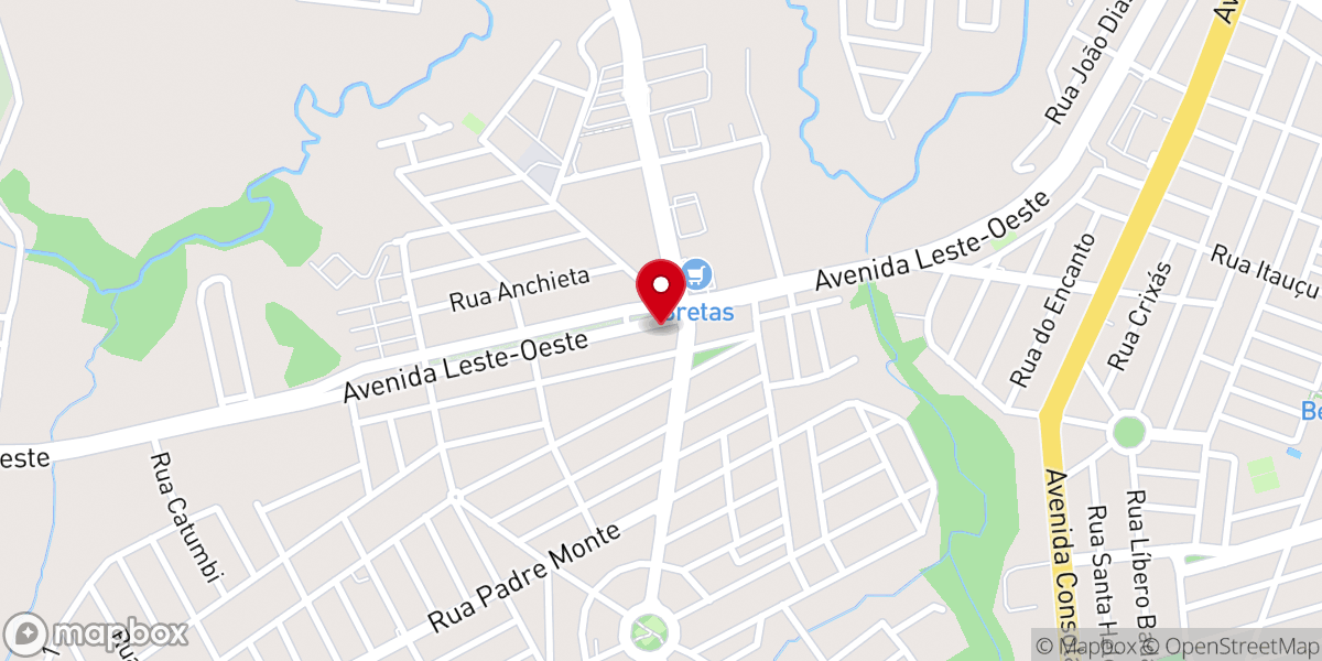 Map showing location of Primeira Igreja Batista no Bairro Goya