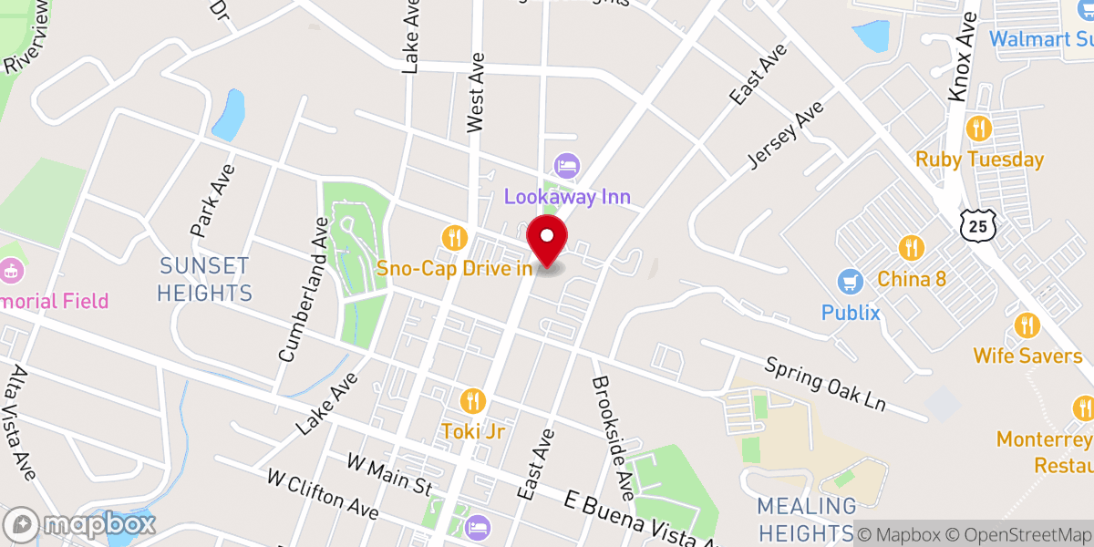 Map showing location of Grace United Methodist Church