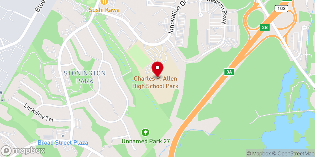 Map showing location of All Nations Baptist Church
