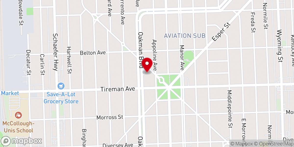 Map showing location of Revelation Lutheran Church