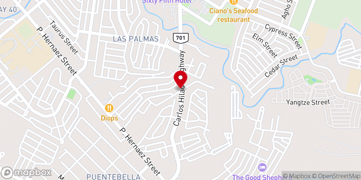 Map showing location of Calvary Baptist Bible Fellowship