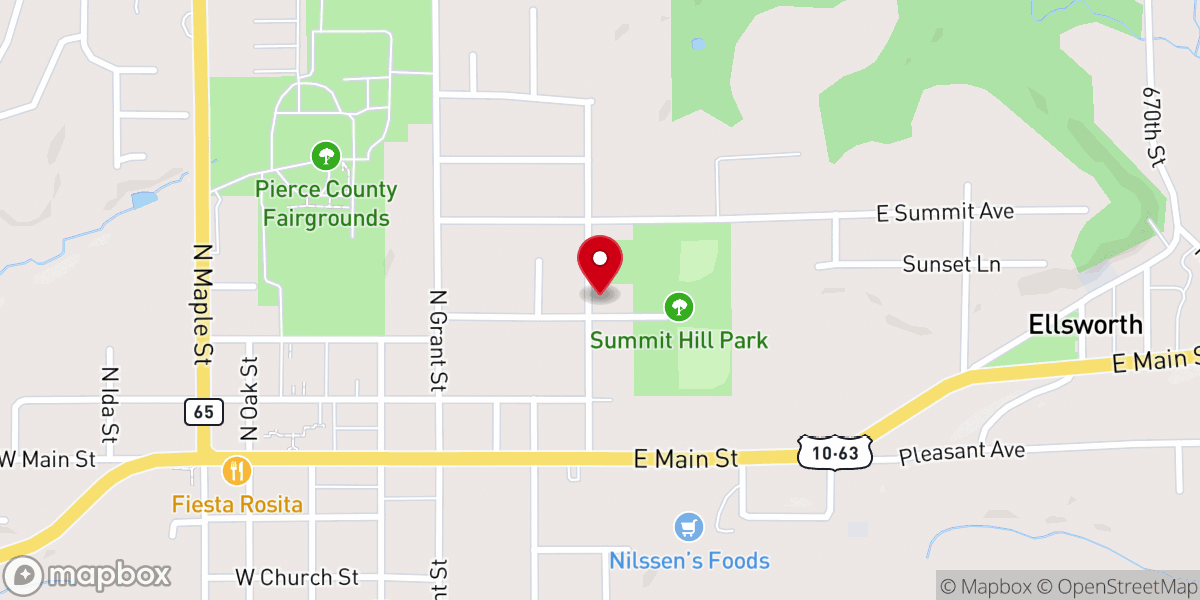 Map showing location of Zion Covenant Church