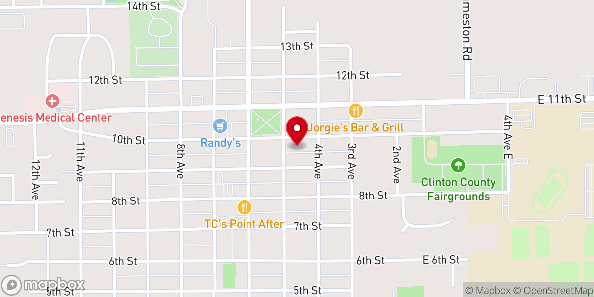 Map showing location of Grace Lutheran Church