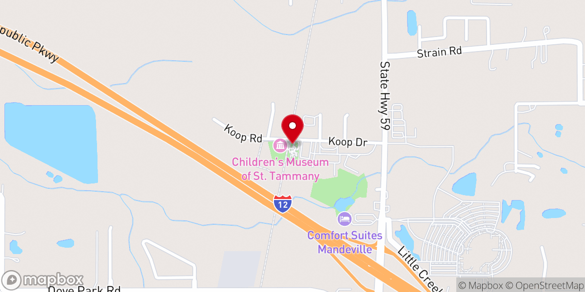 Map showing location of Kid's Konnection Playground