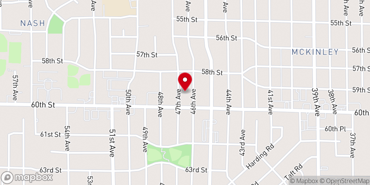 Map showing location of Wesley United Methodist Church