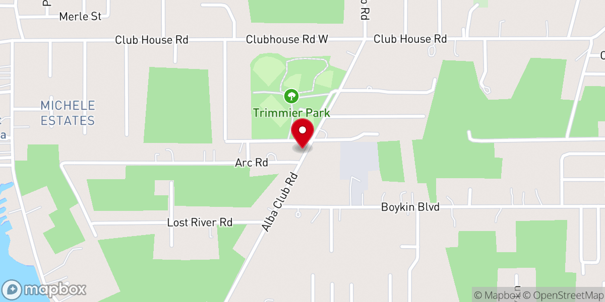 Map showing location of Berean Baptist Church
