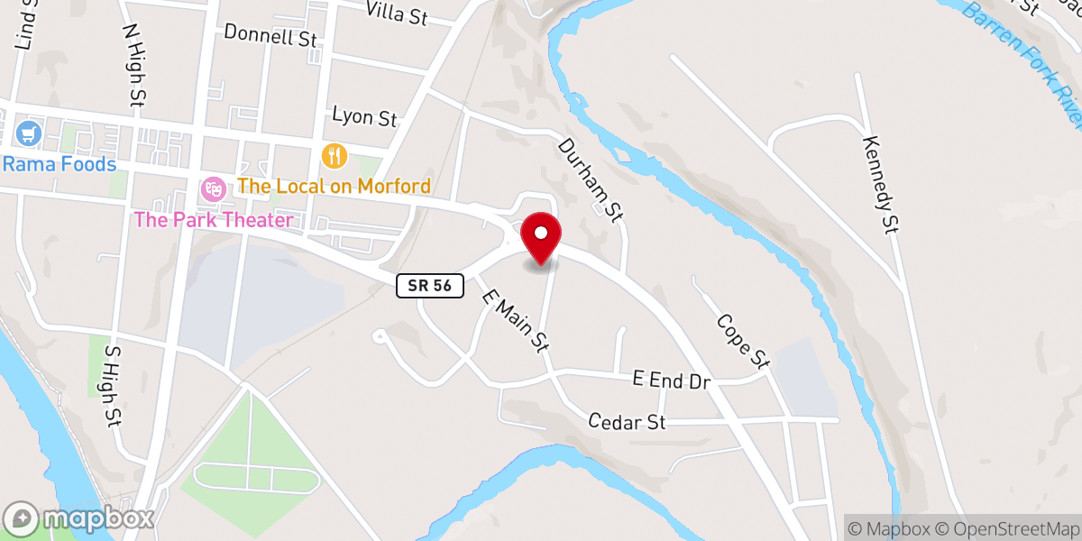 Map showing location of Clark United Methodist Church