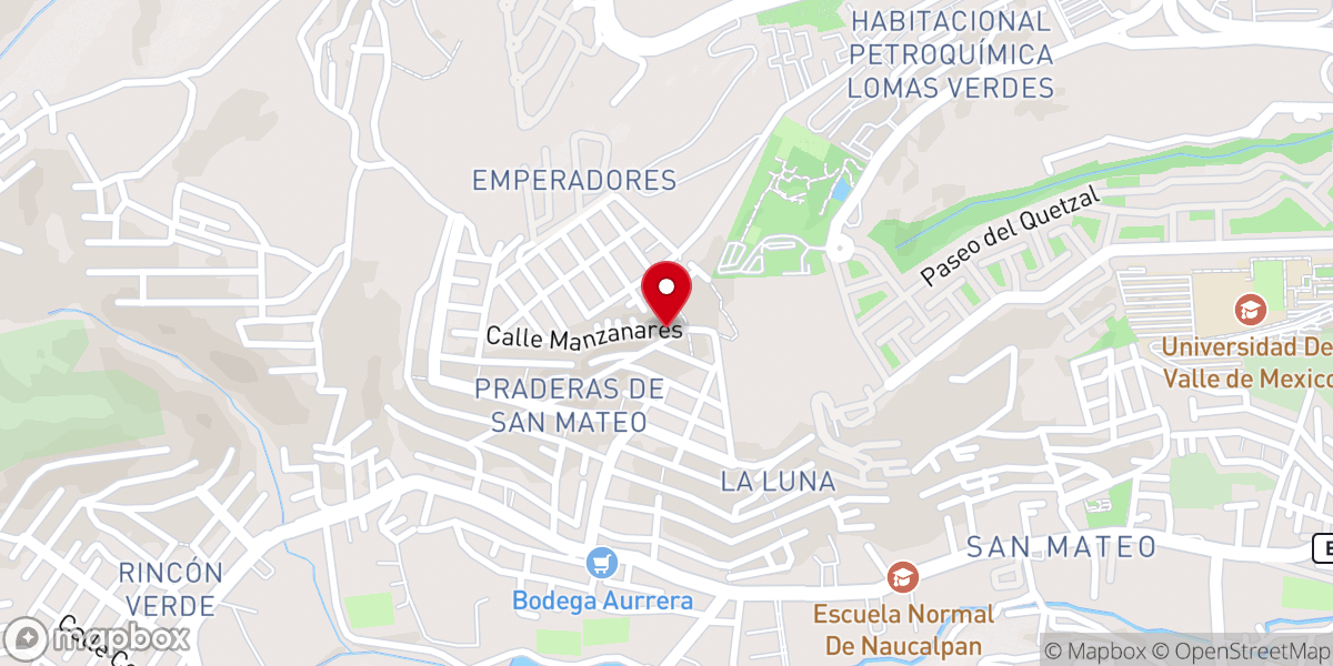Map showing location of Misión Bíblica Bautista Roca Fuerte