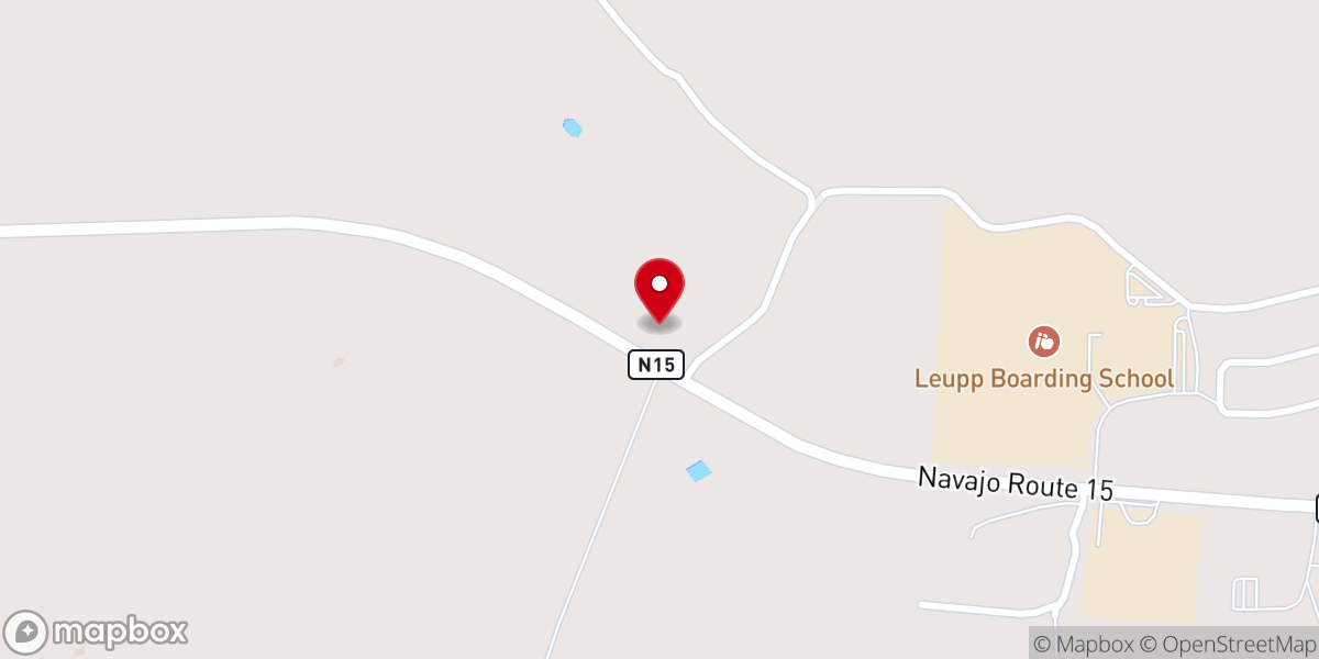 Map showing location of Leupp Chruch of the Nazarene