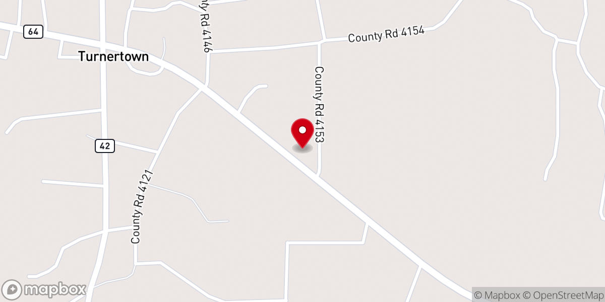 Map showing location of Mt Hope Cumberland Presbyterian
