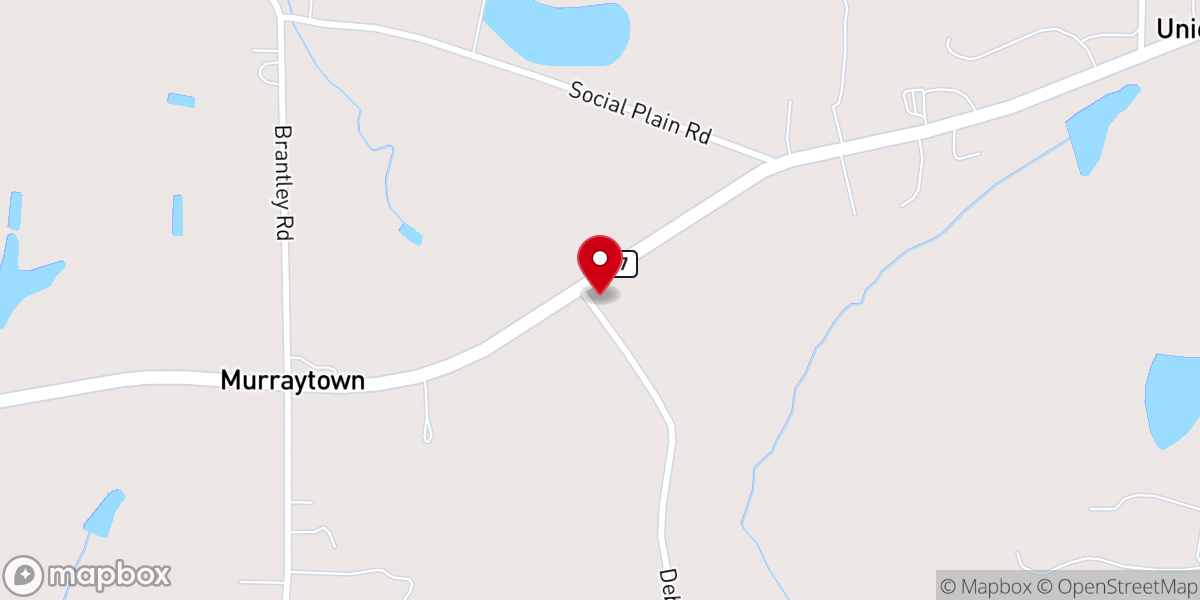 Map showing location of Union Hope Gospel Chapel