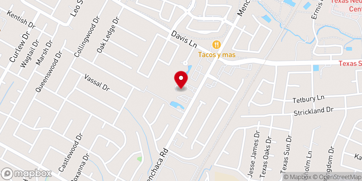 Map showing location of Southwest Church of Christ