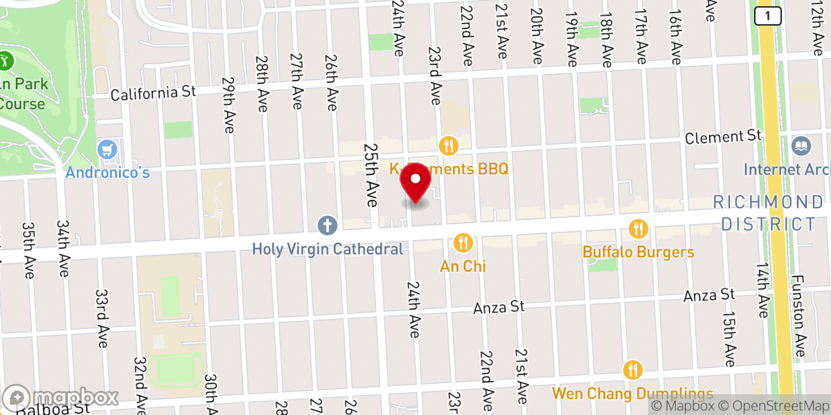 Map showing location of St Monica Catholic Church