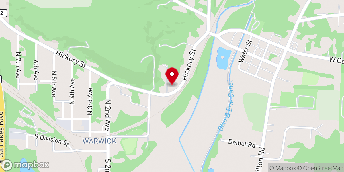 Map showing location of Clinton Church of Nazarene