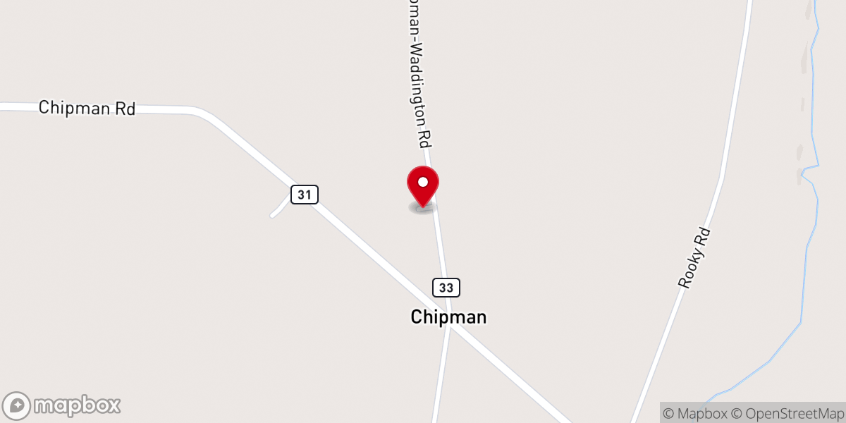 Map showing location of Scotch Presbyterian Church