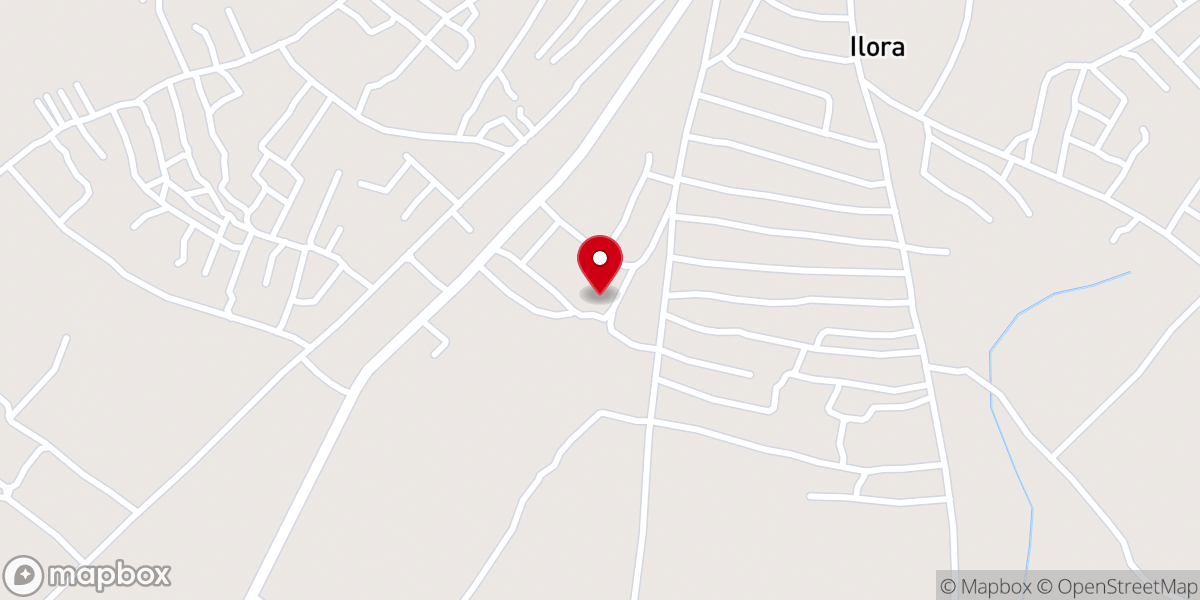 Map showing location of Baptist Church Ilora