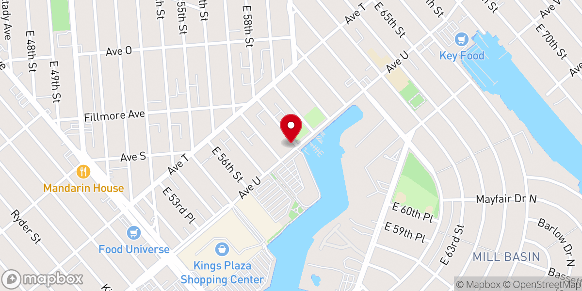 Map showing location of Young Israel of Mill Basin