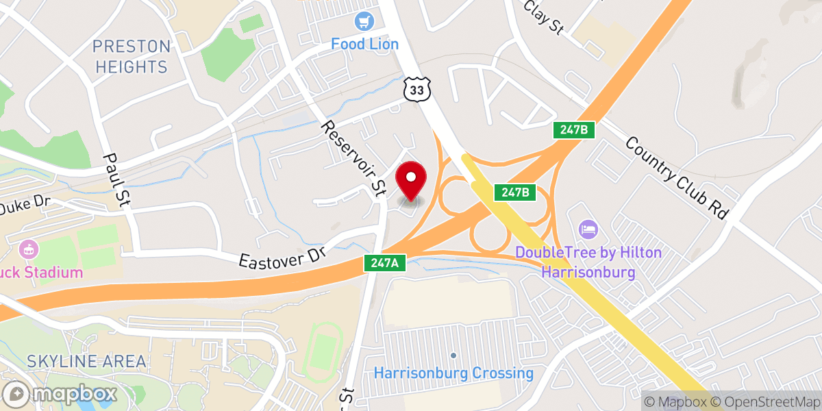 Map showing location of Ray Of Hope Church Harrisonburg