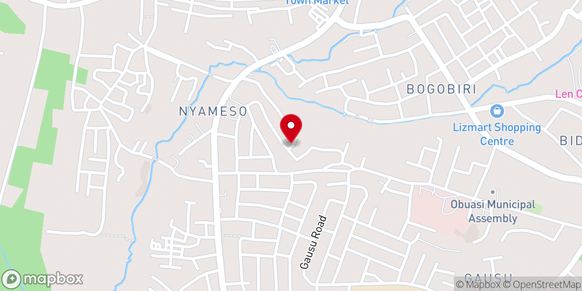 Map showing location of Pentecostal Deliverance Church