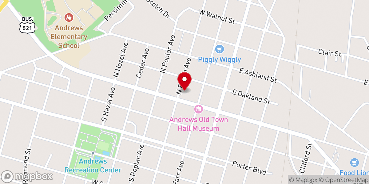 Map showing location of Hines Chapel Holiness Church