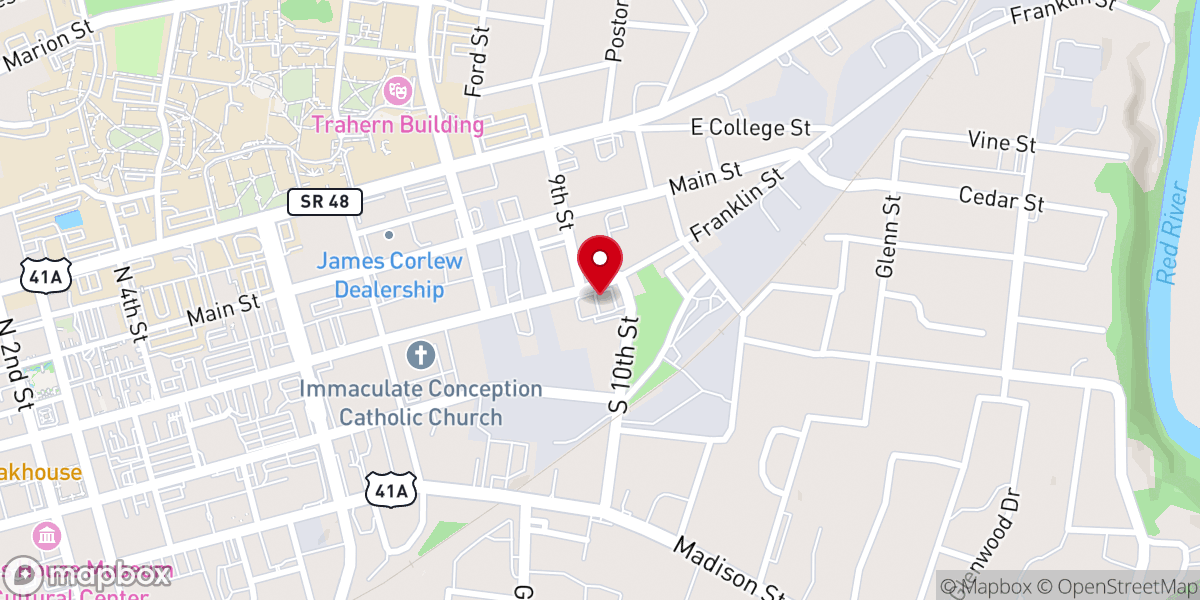 Map showing location of Fifth Ward Baptist Church