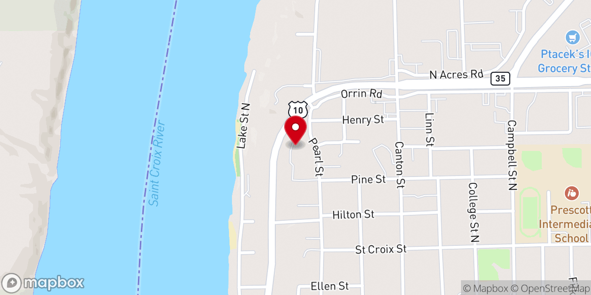 Map showing location of Prescott Area Food Pantry