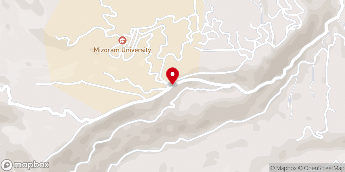 Map showing location of Mizoram University