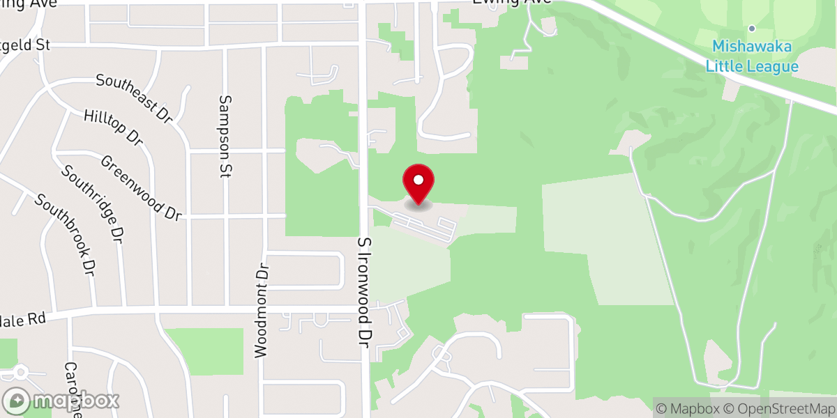 Map showing location of Deer Run Church of Christ