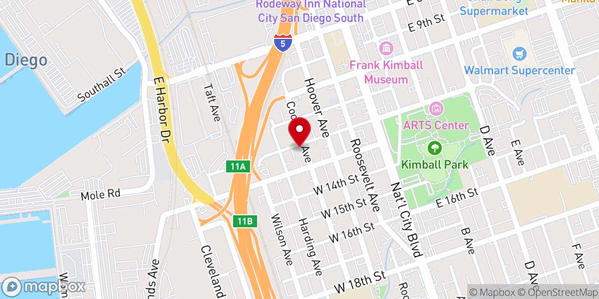 Map showing location of First Christian Spiritualist