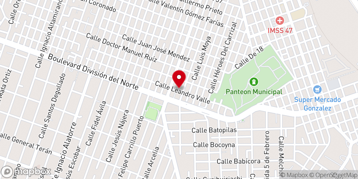 Map showing location of Iglesia Pentecostal Unidad Nacional A.R.