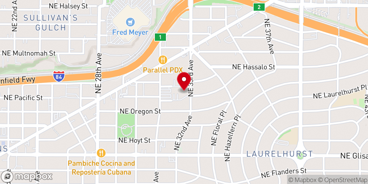 Map showing location of Presbyterian Church of Laurelhurst
