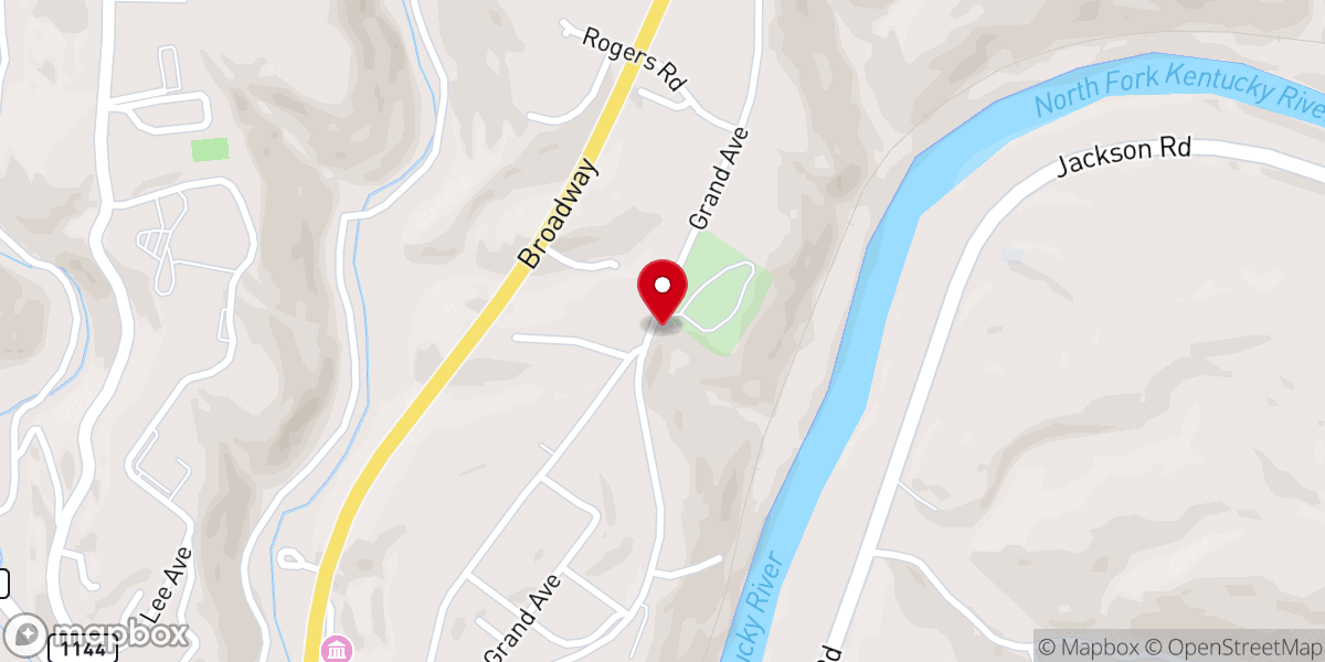 Map showing location of Church of the Nazarene