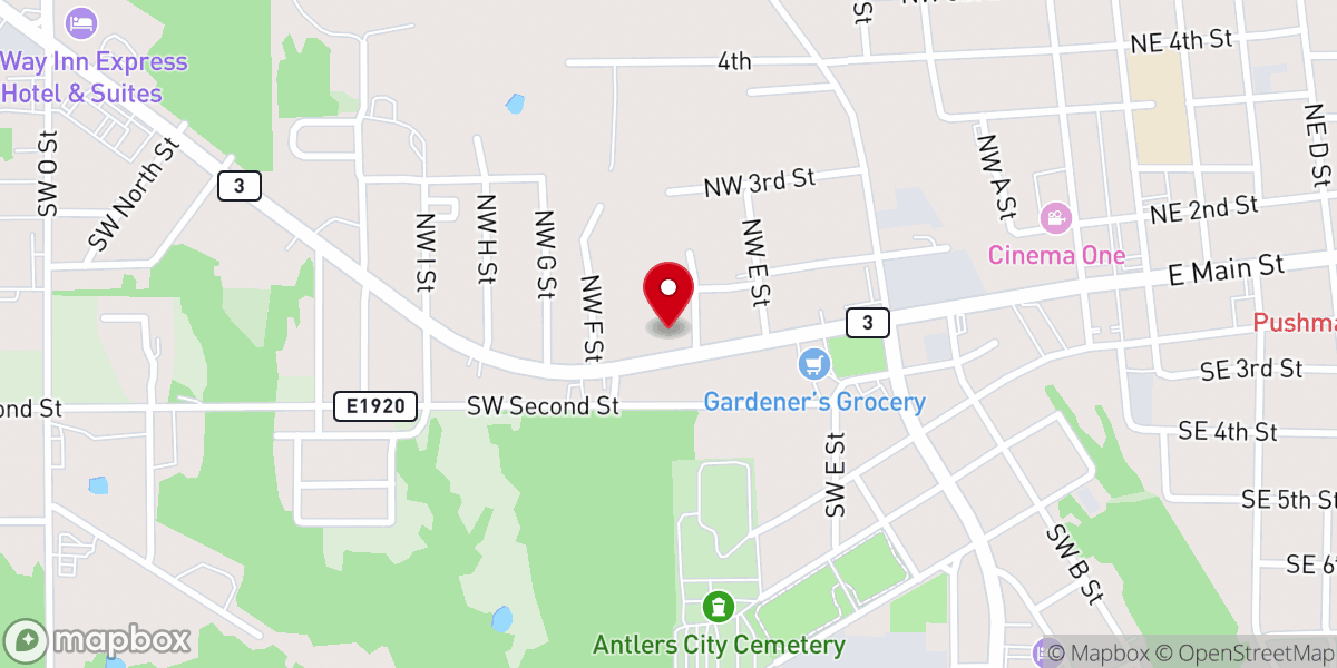 Map showing location of AmeriState Bank