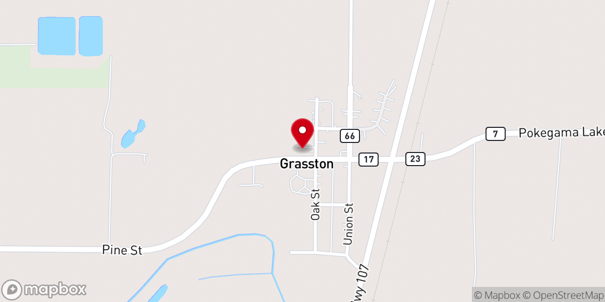 Map showing location of Hope Lutheran Church