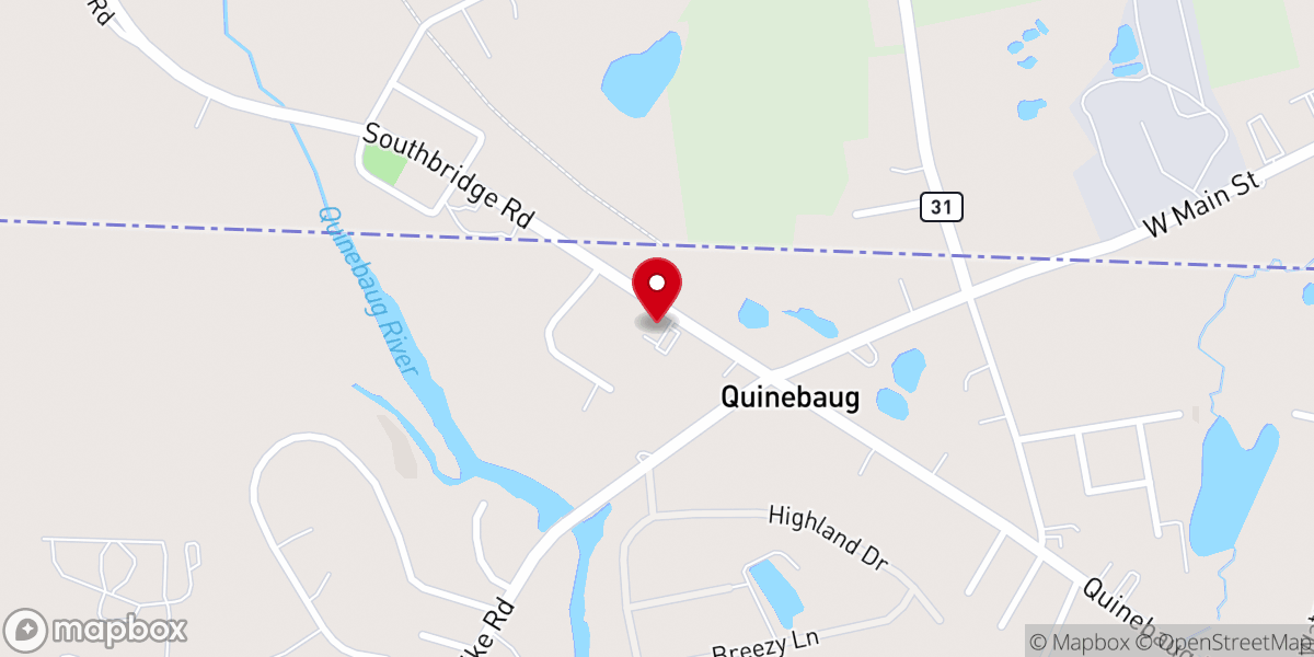 Map showing location of Quinebaug Seventh-day Adventist Church