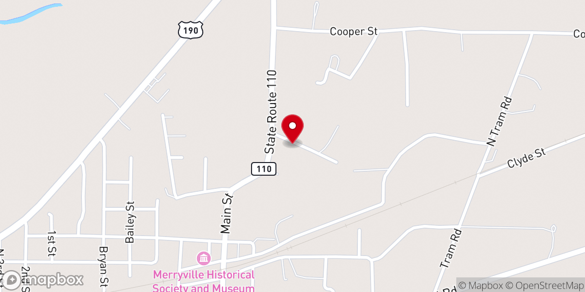 Map showing location of ICCHC - Merryville Community Health Center