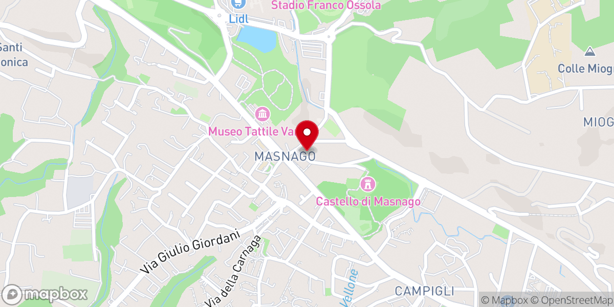 Map showing location of Chiesa parrocchiale dei SS. Pietro e Paolo in Masnago