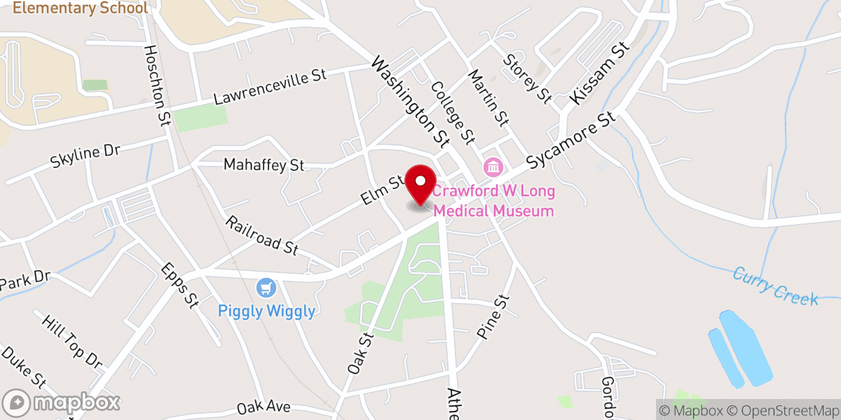 Map showing location of First Christian Church