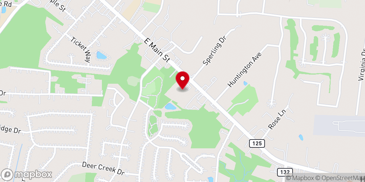 Map showing location of Ohio Pike Church of God