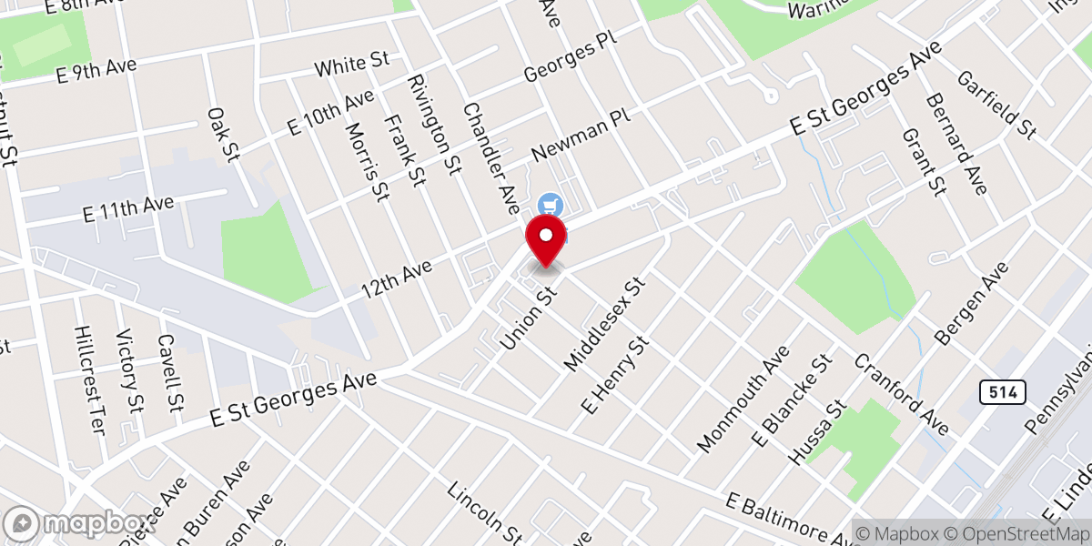 Map showing location of Linden Churches