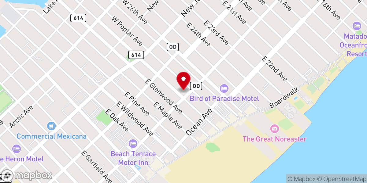 Map showing location of Holy Trinity Lutheran Church