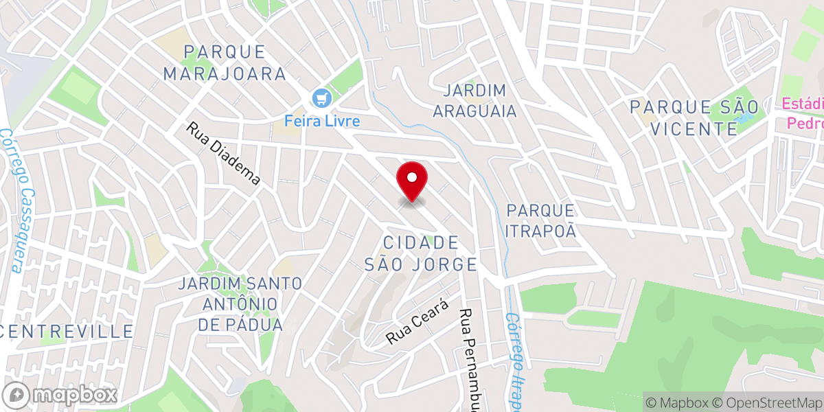 Map showing location of Igreja Batista Água Viva São Jorge