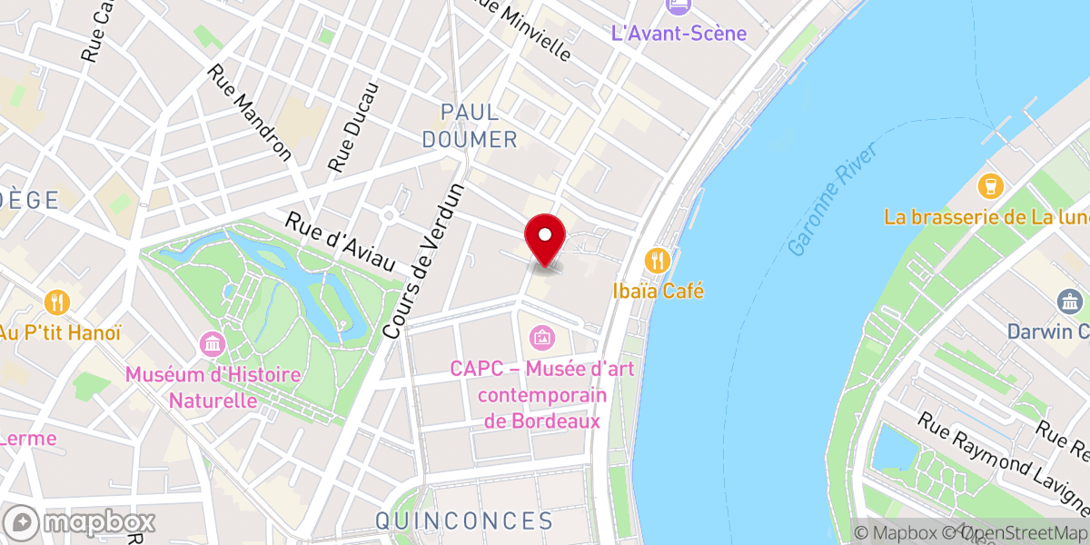 Map showing location of Temple des Chartrons