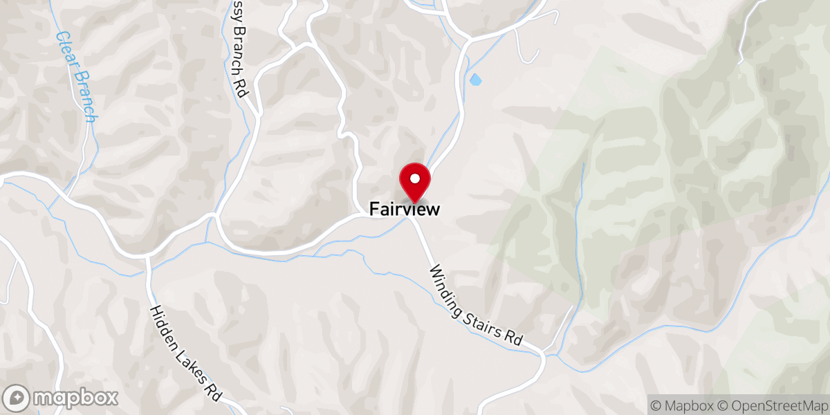 Map showing location of Fairview Baptist Church