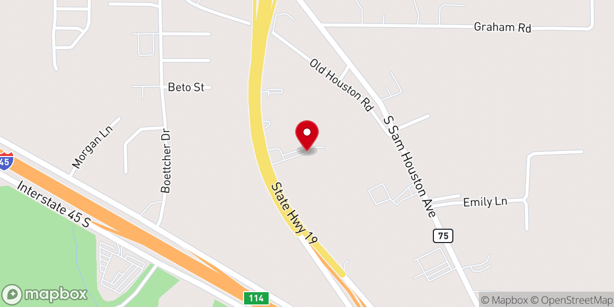 Map showing location of Elkins Lake Baptist Church
