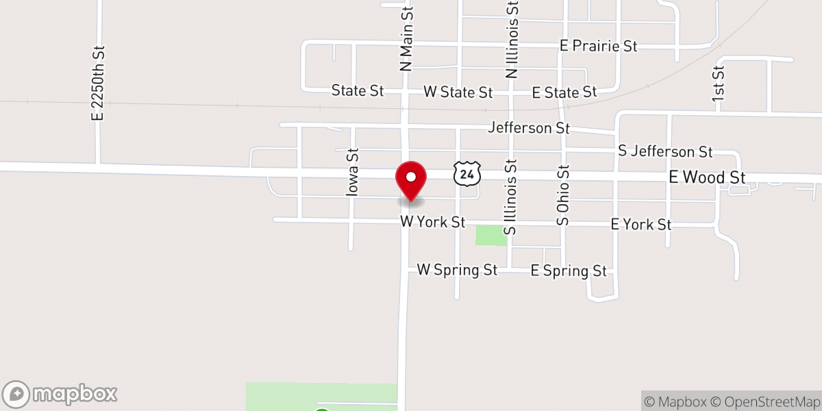 Map showing location of Camp Point