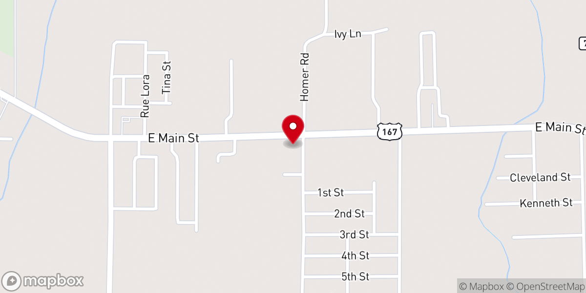 Map showing location of New Life Assembly of God
