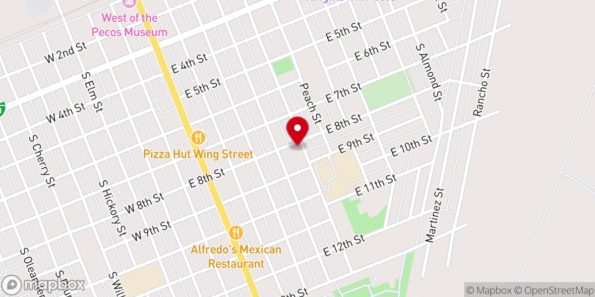 Map showing location of Iglesia de Cristo